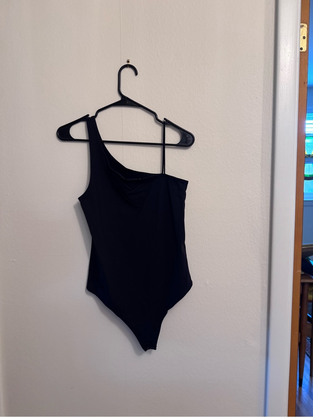Abercrombie Black One-Shoulder Bodysuit